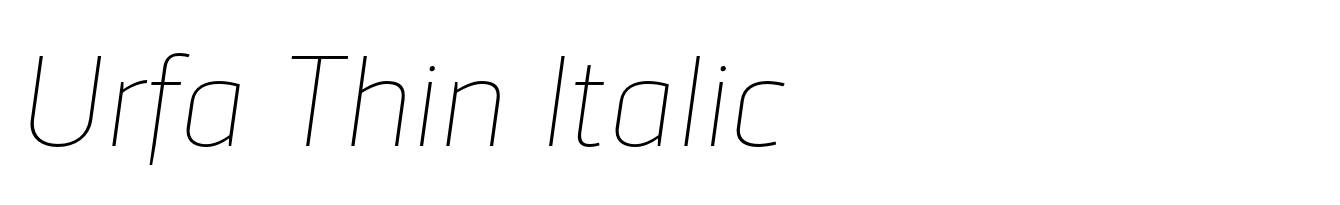 Urfa Thin Italic